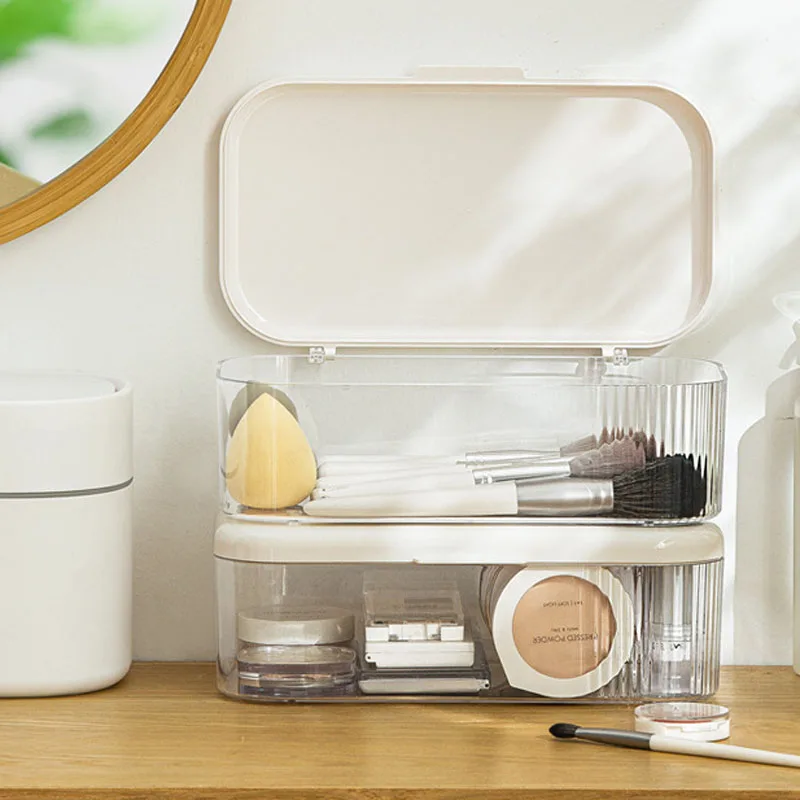 

1PCS Multi-purpose Transparent Storage Box Wholesale Drawer with Cover Cosmetic Organizing Box Home Portable Small Medicine Box