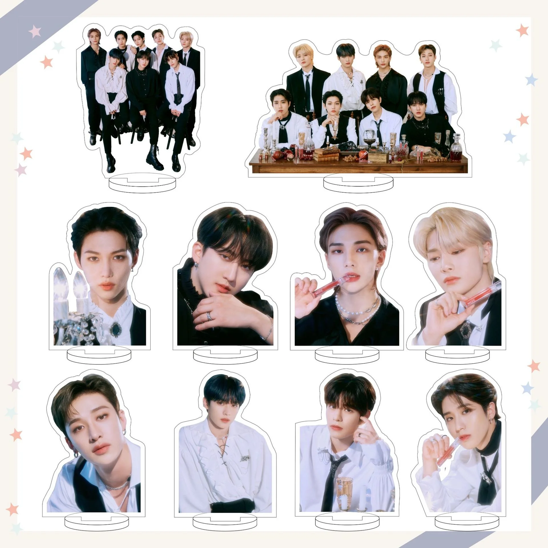 

KPOP Stray Kids New Album NACIFIC Acrylic Stand doll Bang Chan Lee MinHo Action Figure Model Desktop Decorative CollectiblesGift