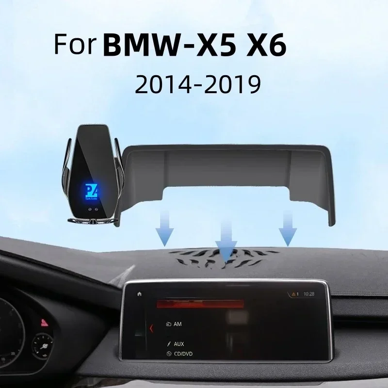 

Автомобильный держатель для экрана телефона для 2014-2019 BMW X5 X6, беспроводное зарядное устройство, навигация, GPS-телефоны, кронштейн для крепления, размер 10,3 дюйма