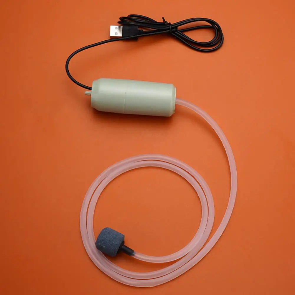 Бесшумный аэратор маленький кислородный насос для аквариума портативный