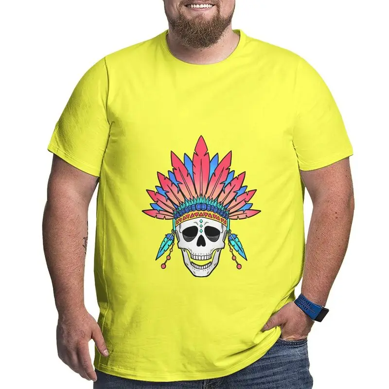 

2022 летняя повседневная мужская футболка с оригинальным принтом в виде индийского черепа