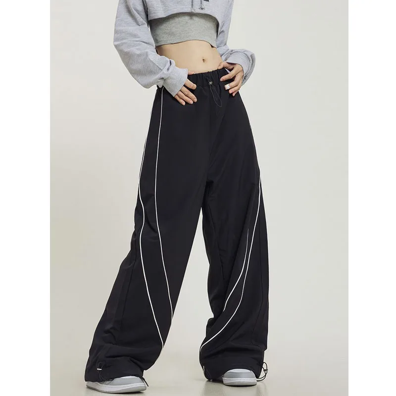 

HOUZHOU Black Baggy Sweatpants Women Oversized Hippie Jogger Wide Cargo Pants Vintage Streetwear Korean FashionTrousers Casual