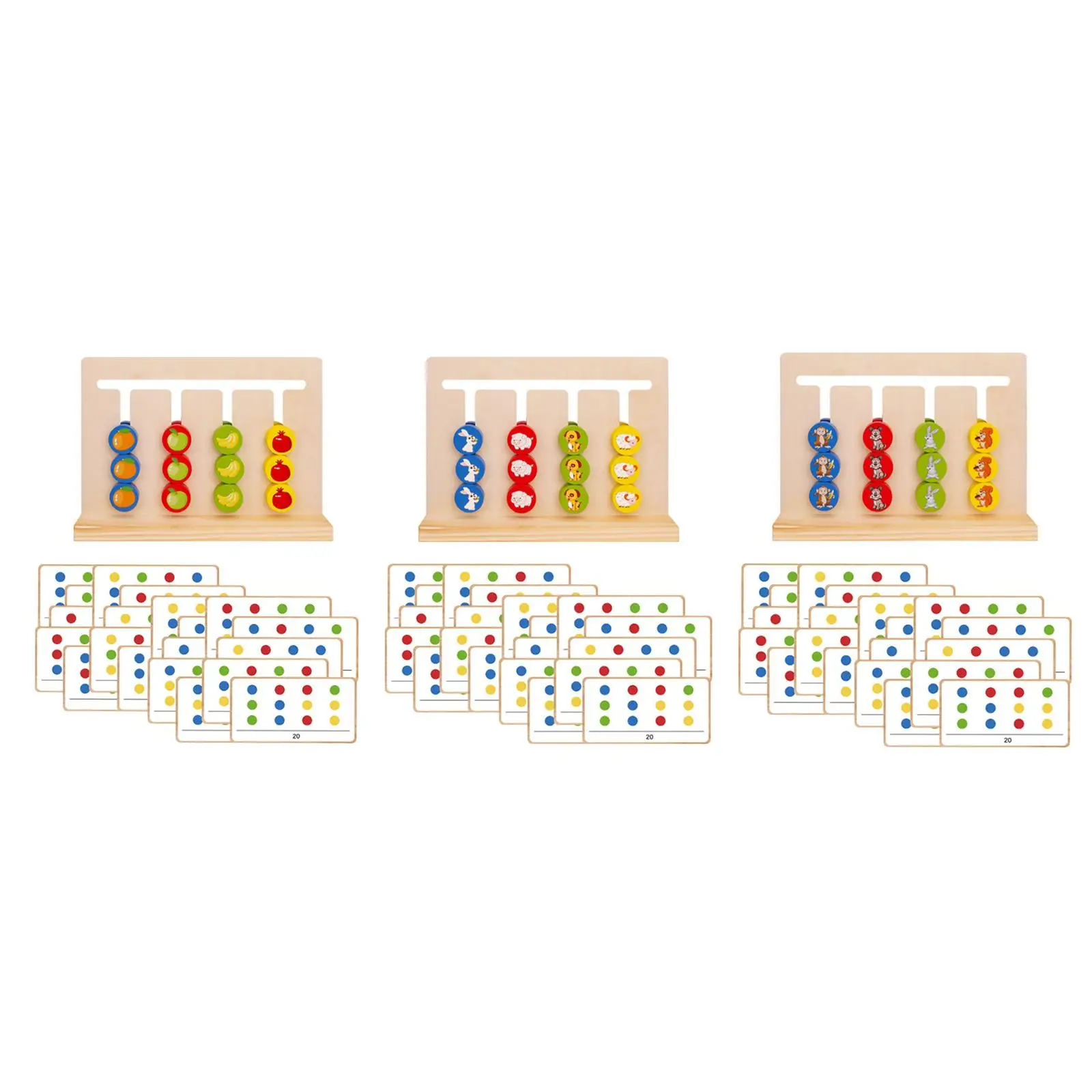 

Развивающая игрушка Монтессори четырех цветов, игрушки для координации рук и глаз, скользящая игрушка-головоломка для спальни и дома