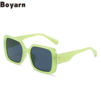 boyarn new style square sunglasses steampunk fashion jelly color large frame square glasses punk border hot sunglasse