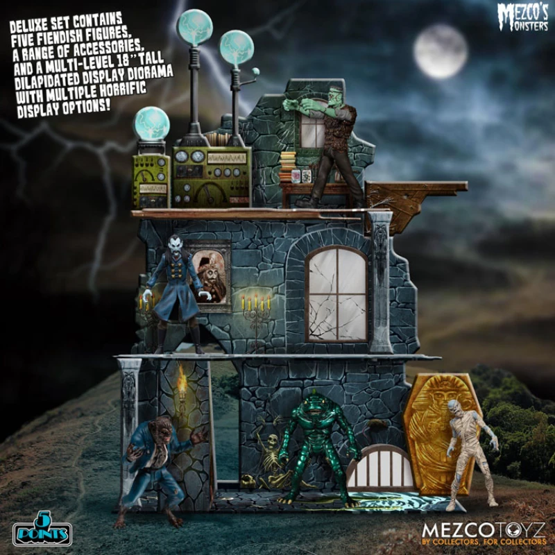 [Готовый запас] Mezco Ant Frankenstein башня страха Универсальный ужас дом с привидениями 3