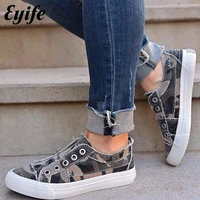 aliyi daily canvas shoes 2022 fashion all season slip on camouflage women trendy sneakers comfortable female flats loafers