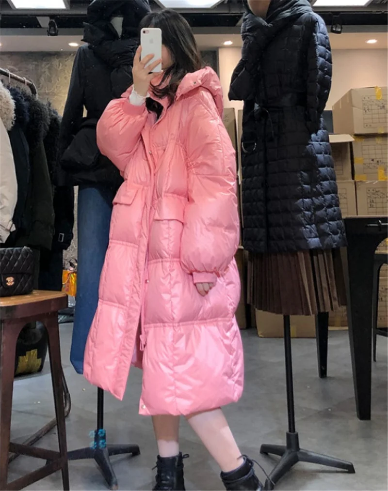Winter Jacket Women Down Coat Female Thick 90% White Duck Down Jacket Womens Long Coats Warm Hooded Clothes