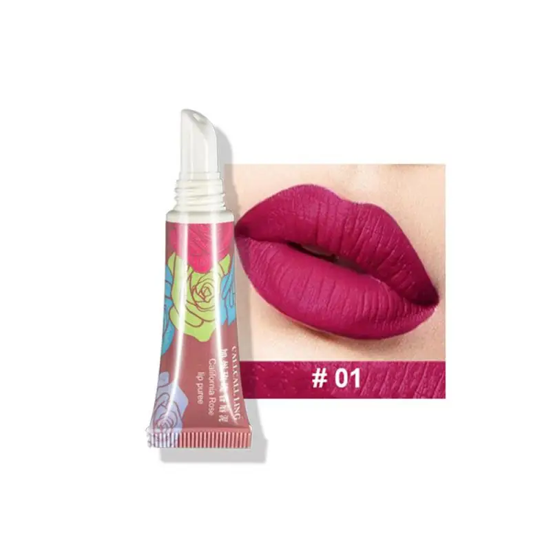 Водостойкая воздушная глазурь для губ с антипригарным покрытием матовая не