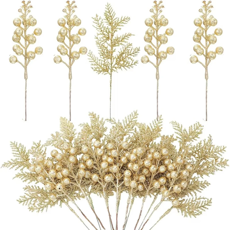 

Рождественские украшения блестящие ягоды