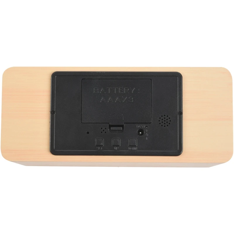 Деревянный Будильник с беспроводной зарядной подставкой Qi совместим Iphone Samsung