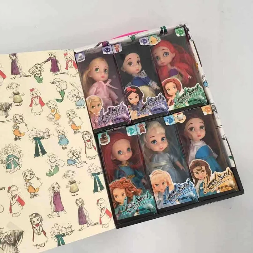 6 шт./компл. кукла Принцессы Диснея Белоснежка мермэнд Ариэль Аврора Белль