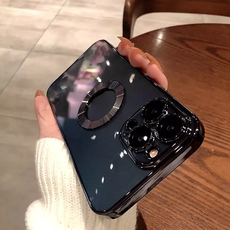 

2022 Factory Direct Selling For iPhone 11 12 13 Pro Max XS X XR 7 8 Plus Mini Hollow Out Transparent Cases Cover Electroplated P
