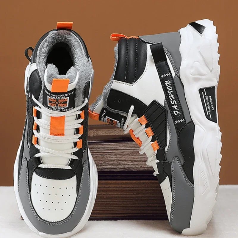 Мужские ботинки новинка 2024 зимние тапочки теплая мужская обувь