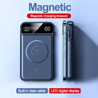 for magsafe 10000mah 15w magnetic wireless portable power bank charger for iphone 12 13 external auxiliary shared battery pack