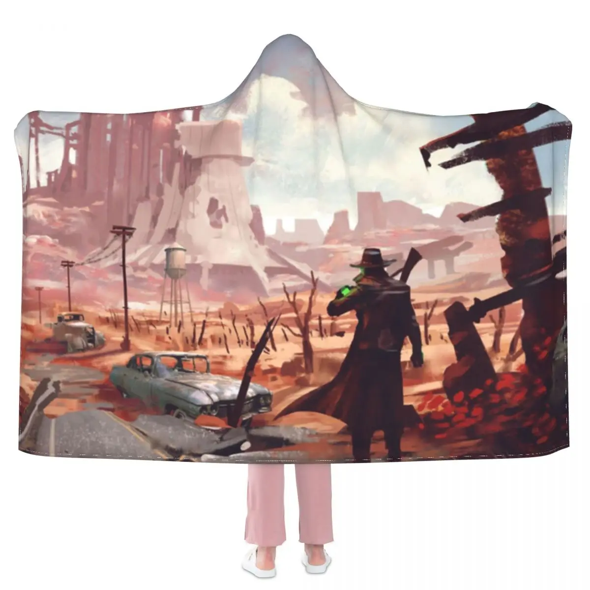 

Одеяло Fallout 4 The Wasteland для игр, искусство, разрушение неба, самостоятельная работа, кемпинг, супермягкое худи, одеяло, дешевое милое флисовое п...