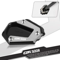cbr500r logo motorcycle side stand pad plate kickstand enlarger support for honda cbr 500 r cbr500 500r 2018 2019 2020 2021
