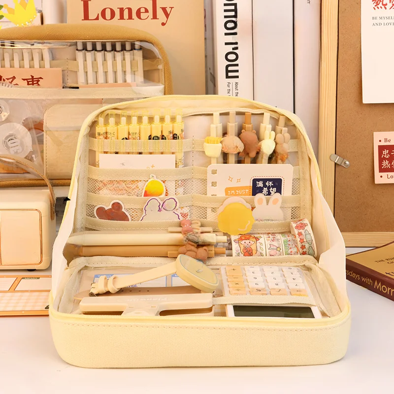 

Вместительная прозрачная сумка для карандашей, канцелярские принадлежности, чехол для карандашей на молнии, эстетическая ручка, фотоаксессуары для девушек