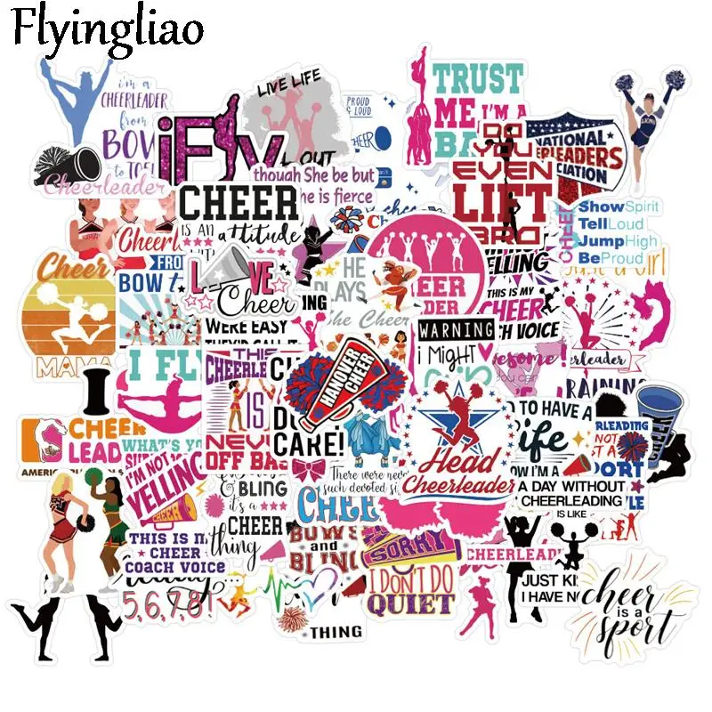 

50pcs Cheering team Inspire Stickers decal scrapbooking diy pasters home decoration phone laptop waterproof cartoon accessories