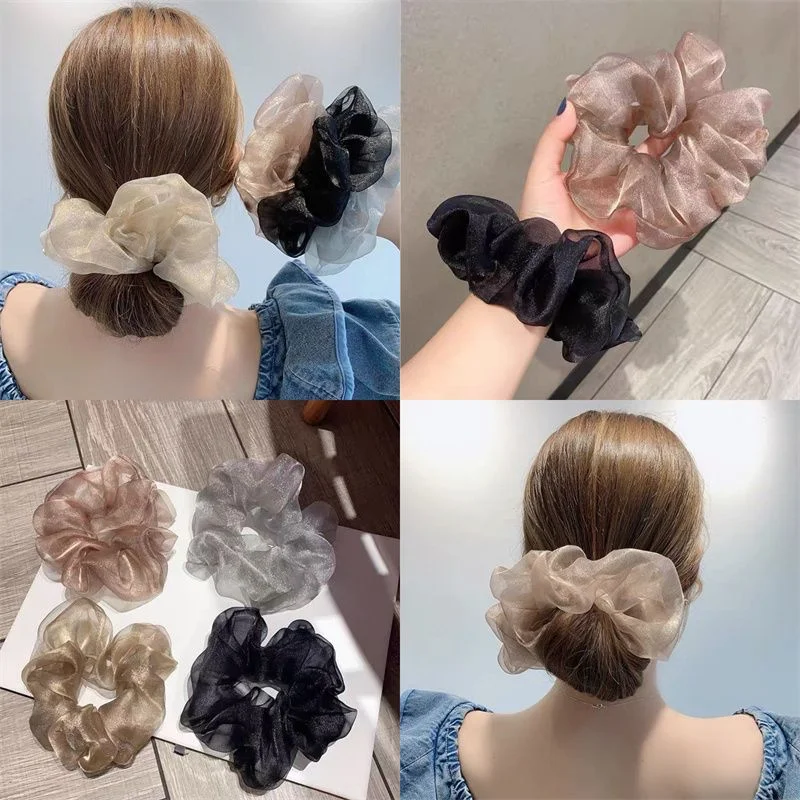 

Fabric Hair Accessories 12.9/4 Bubble Mesh Large Intestine Hair Loops Hair Pins and Clips