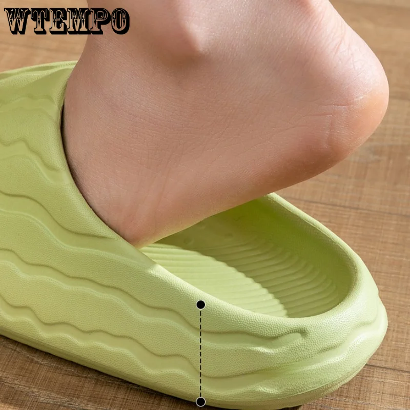 WTEMPO Woman Slippers Thick Bottom Fashion Style Platform Bathroom Slides Nonslip Trend Watermelon Designer Shoes Wholesale
