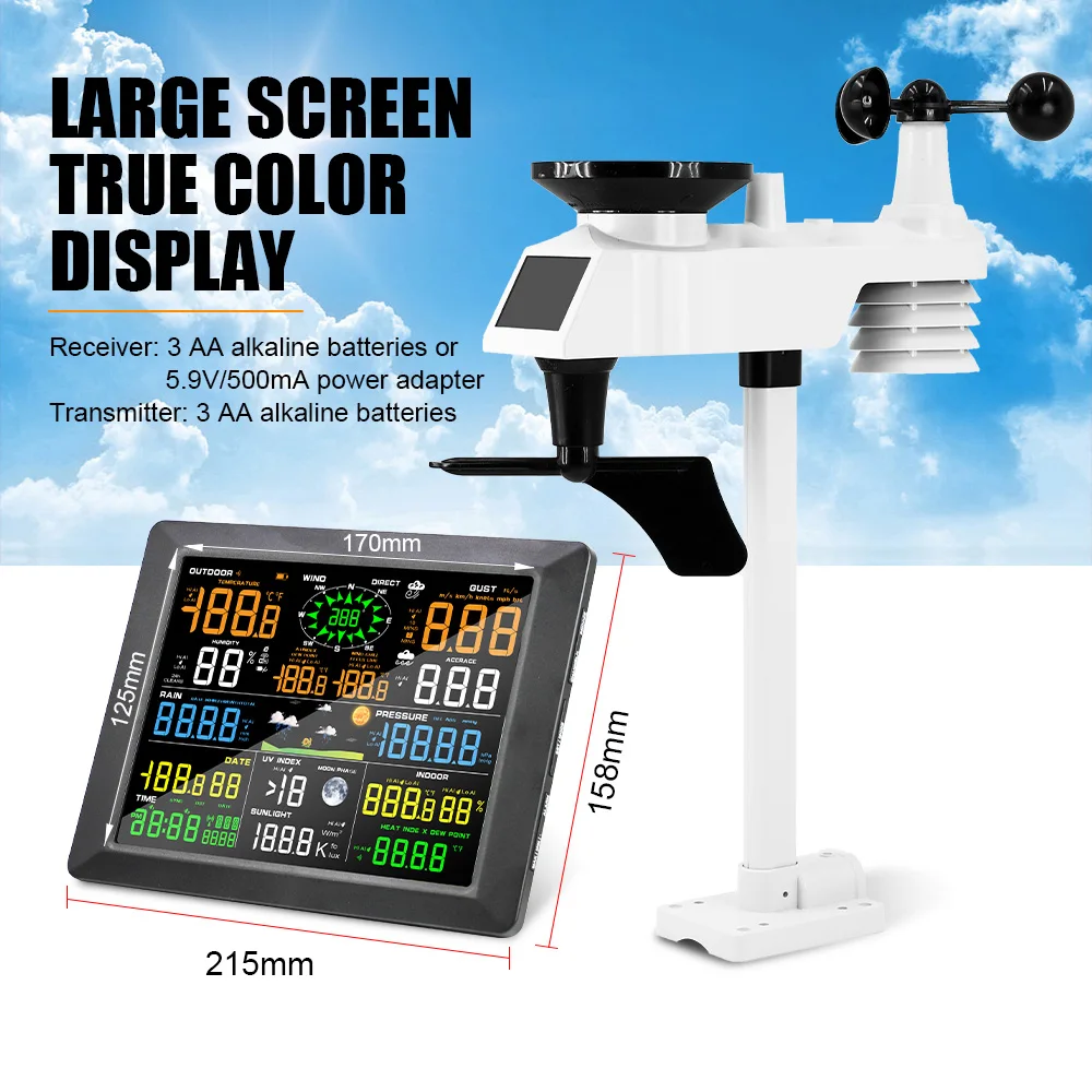 Internet Wireless With Outdoor Sensor Rain Gauge Smart Life 