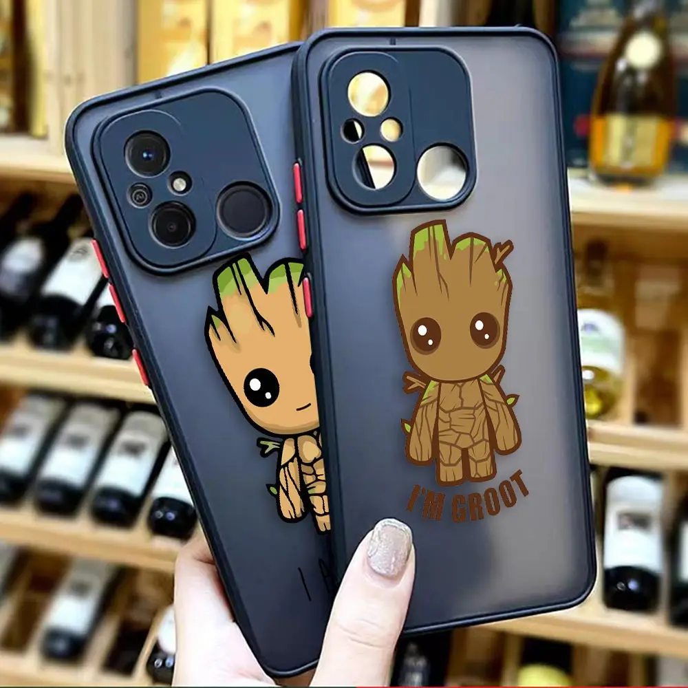 

Matte Case for Redmi A1 K50 K40 GAMING K30 K20 10X 10C 10 9C 9T 9A 9 8 PRO 4G 5G Case Funda Coque Capa Shell Marvel Comics Groot