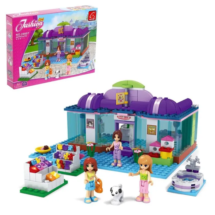 Конструктор Зоомагазин 302 детали Блочный конструктор Ausini |