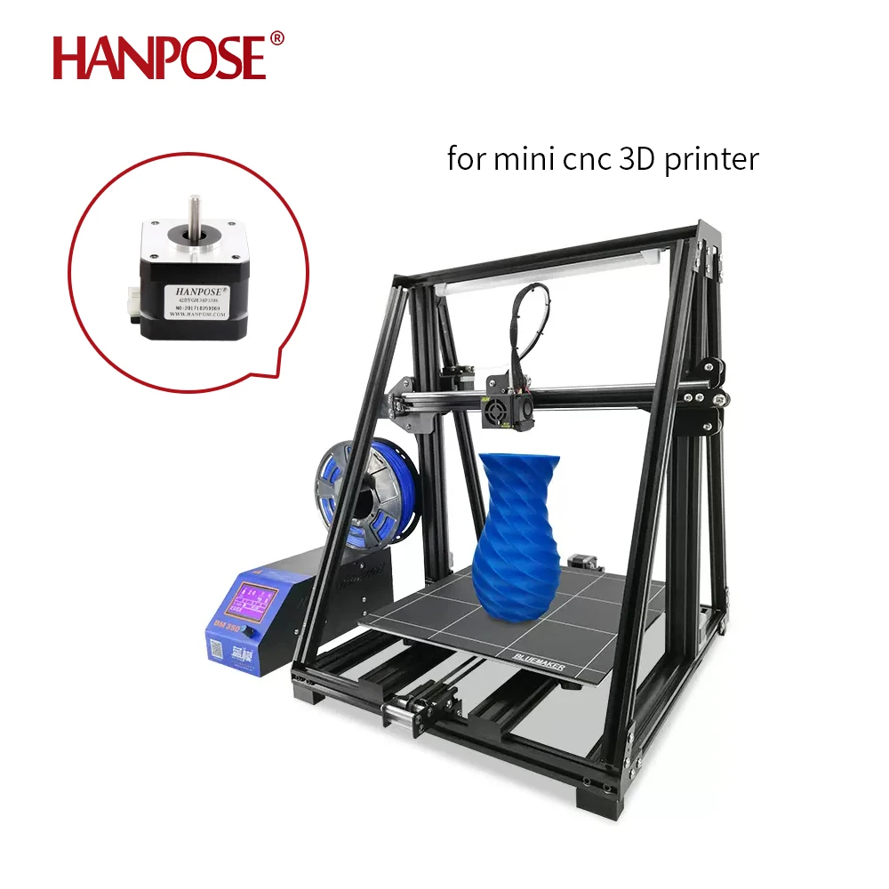 2-фазный шаговый двигатель Nema17 hanpose 17HS3430S-D 0 4 А 28 Н см провода для 3D-принтера с ЧПУ 42