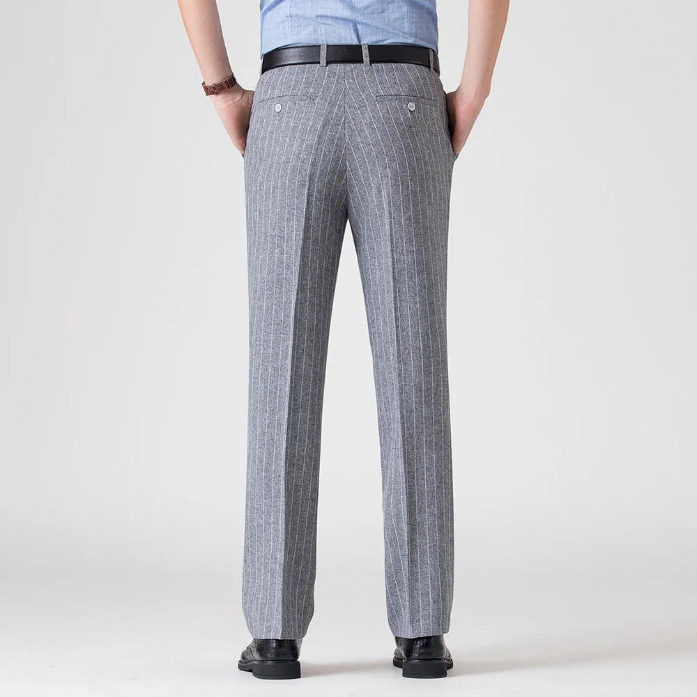 Брюки мужские тонкие шелковые деловые, классические дышащие офисные формальные Костюмные брюки, одежда для мужчин, большие размеры, лето