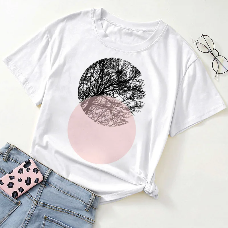 

Women Graphic Trend 90s Tees Tops Short Sleeve Female Geometric Print T Shirt Cartoon Ladies Clothing Korean Fashion T-Shirts