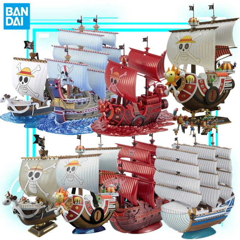 

Bandai ONE PIECE RED Shanks RED FORCE Luffy Going Мерри фигурка тысяча солнечного Эдварда Ньюгейт Моби Дик аниме Сборная модель игрушки