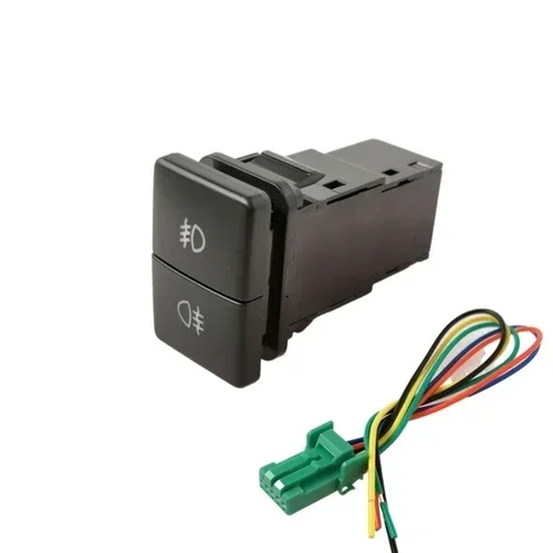 

1 шт. автомобильный Двухкнопочный переключатель, Автомобильный светодиодный противотуманный фонарь, кнопка переключения вентилятора для сидения багажника, зеркала, отопления для toyota Camry Corolla Prius PRADO