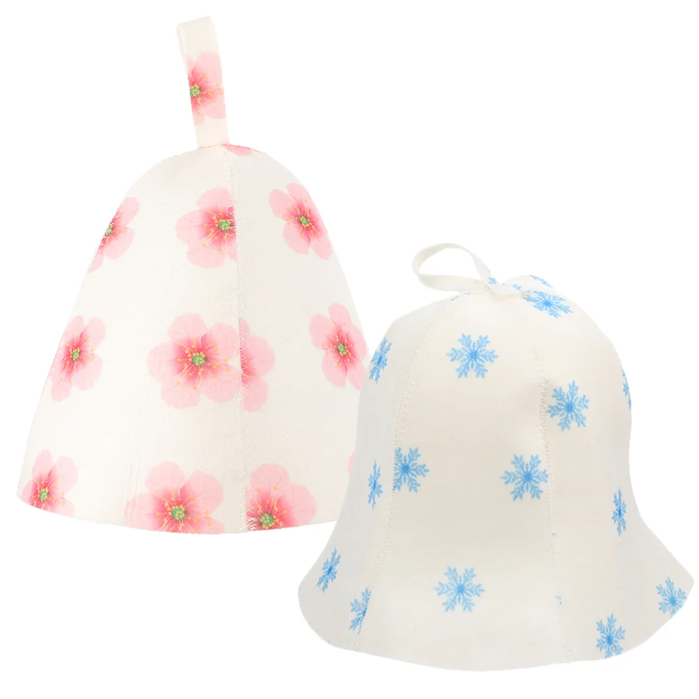 

Felt Sauna Hat Water Absorbing Hats Bathing Bathroom Shower Women Reusable Showering Absorbent Caps