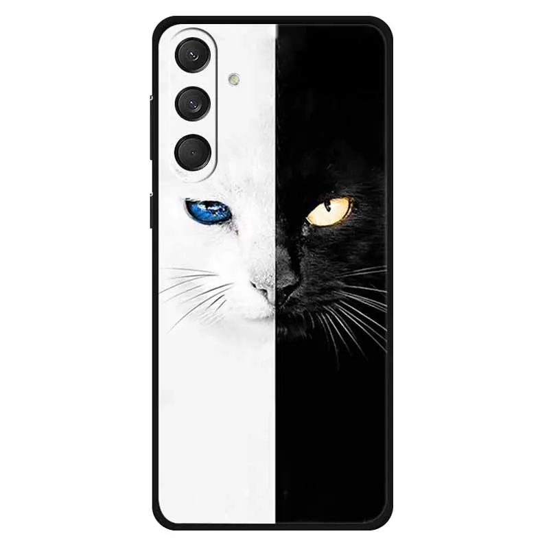 For Samsung Galaxy S23 Plus Ultra FE Cases Silicone Soft TPU Owl Luxury Back Cover New Protector Shell Wolf