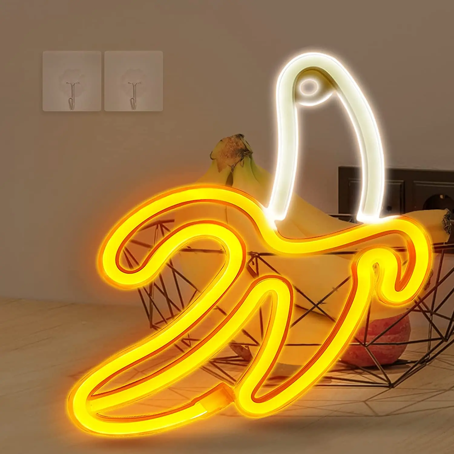 

Large banana neon led banana neon USB powered night light wall decoration