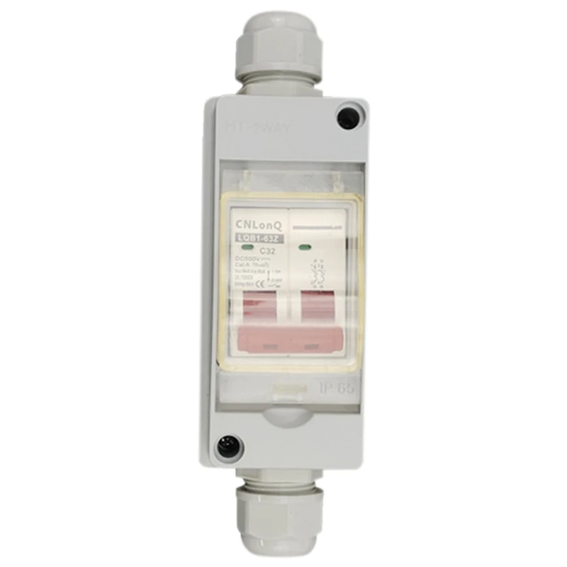 

Cnlonq 32A 500V PV DC Disconnect Switch 2P Solar Current Sink Load Switching Miniature Circuit Breaker Without Cable
