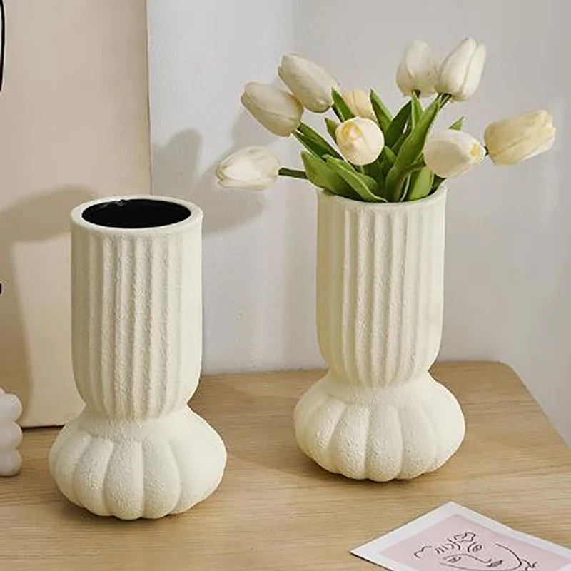 Европейская керамическая ваза украшение в полоску Цветочная композиция