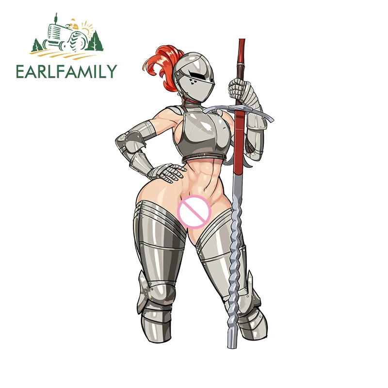 

EARLFAMILY сексуальный средневековый рыцарь толстые автомобильные наклейки аниме окклюзия царапин наклейки автомобильные аксессуары ATV этикетка граффити декор