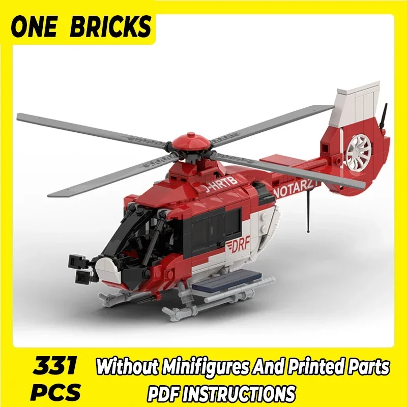 Технические Moc Bricks военная модель Airbus H135 вертолет модульные строительные блоки