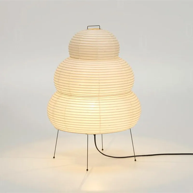 Japanese simple rice paper desktop decorative table lamp villa model studio caterpillar art table lamp