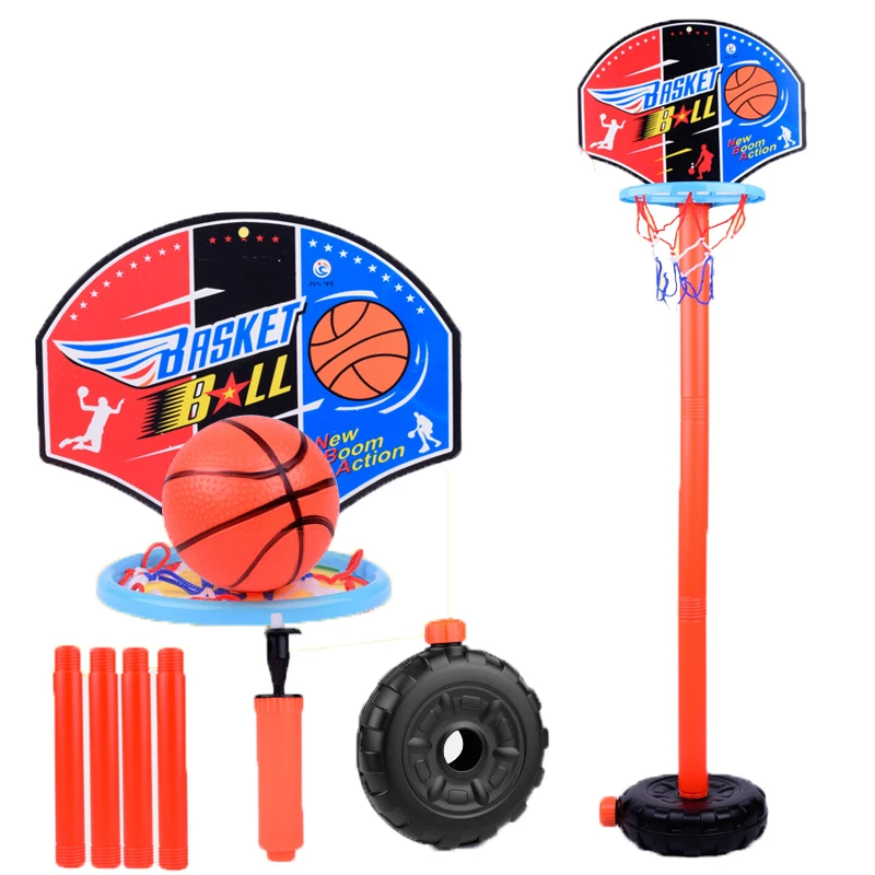 Children Basketball Playing Set Outdoor Sport Adjustable Stand Basket Holder Hoop Goal Game Mini Indoor Boy Kids Yard Game Toys