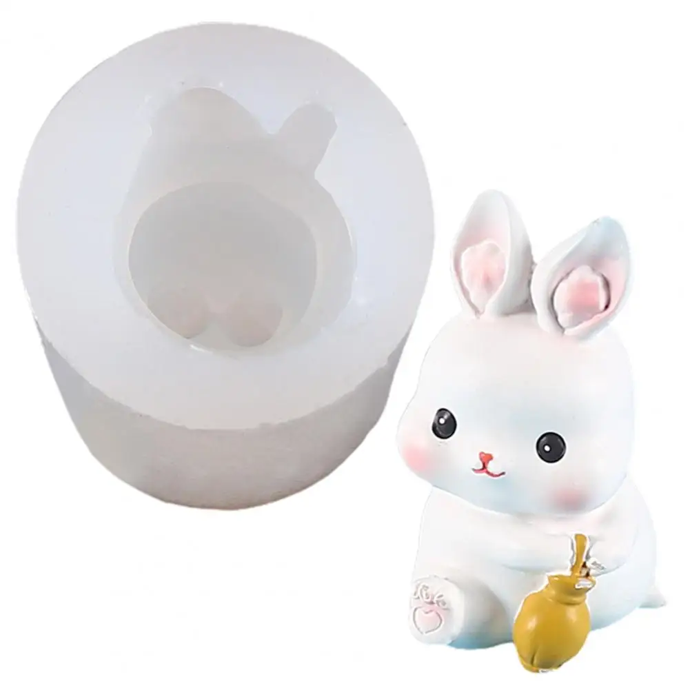 

Soap Mold Practical Not Sticky Lightweight 3D Rabbit Gypsum Drop Glue Soap Mold for Home