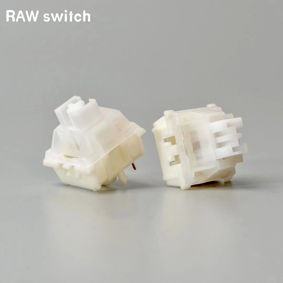 Фото KeyGeek Switch RAW 45g Линейные переключатели 5-контактный для игровой механической клавиатуры Набор клавиатуры «сделай сам» с возможностью горячей замены Заводская смазка №1