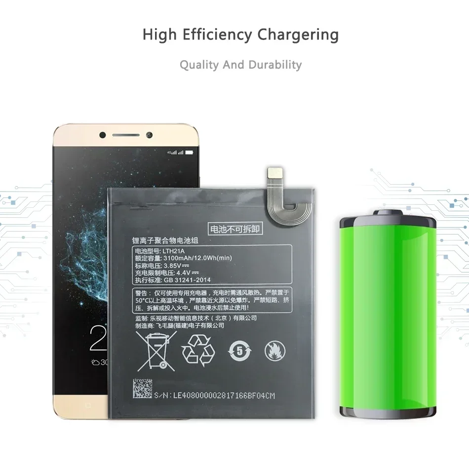 Аккумуляторы для мобильных телефонов 3 85 В LTH21A 3100 мАч Letv LeEco Le Max2 X822 X829 Phone MAX 2/5 7