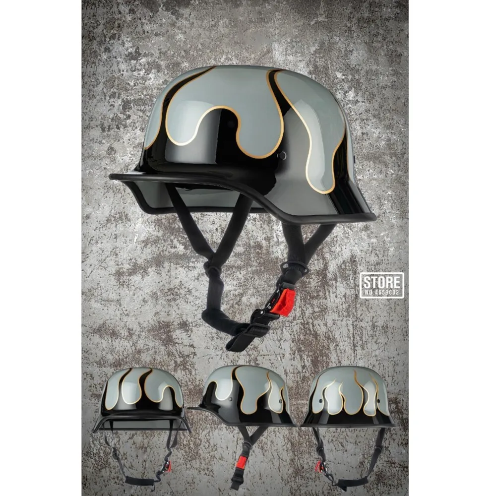 Винтажный мотоциклетный шлем ретро немецкий стиль полушлем для скутера