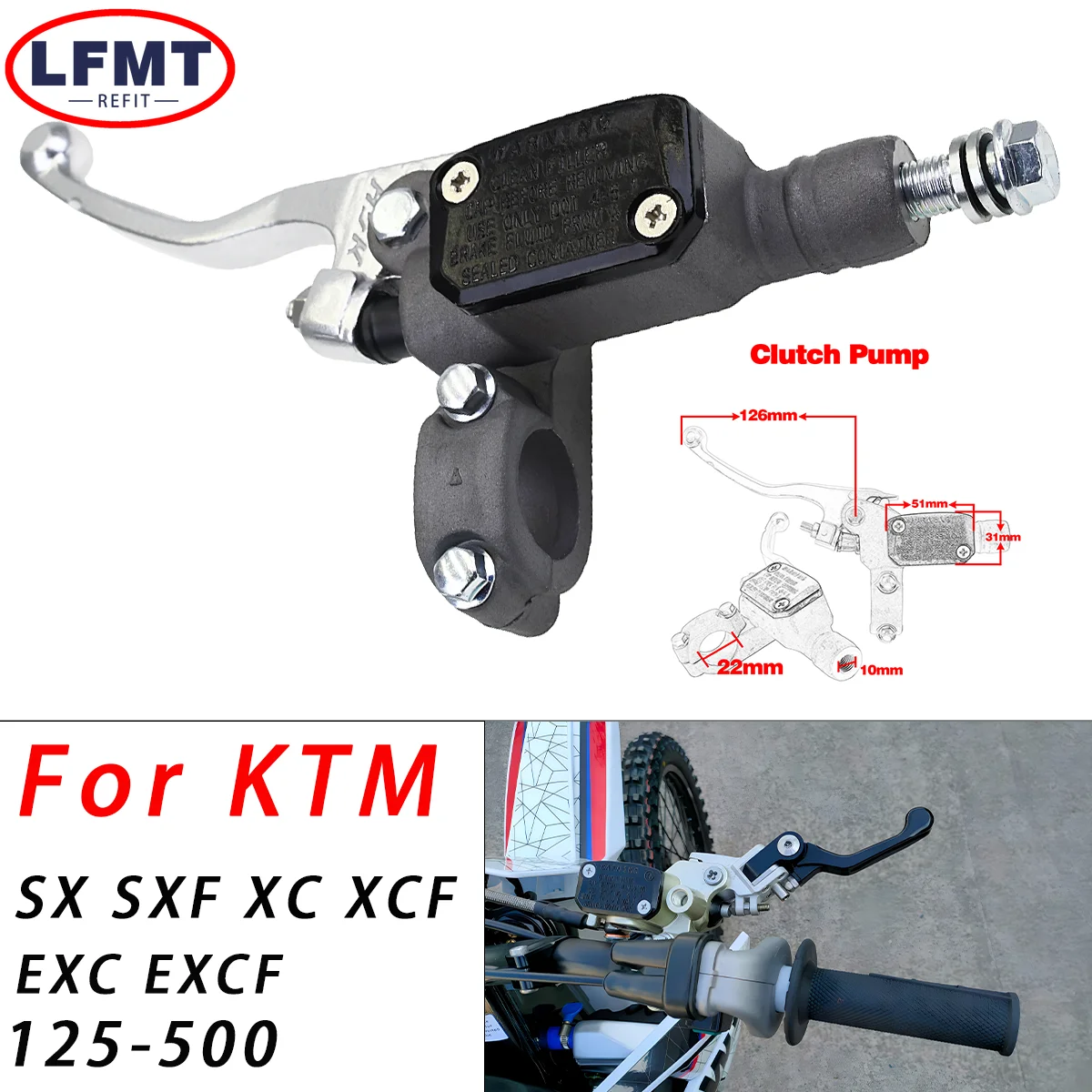 Главный цилиндр гидравлического Сцепления Мотоцикла Для KTM SX SXF XC XCF EXC EXCF XCW TPI