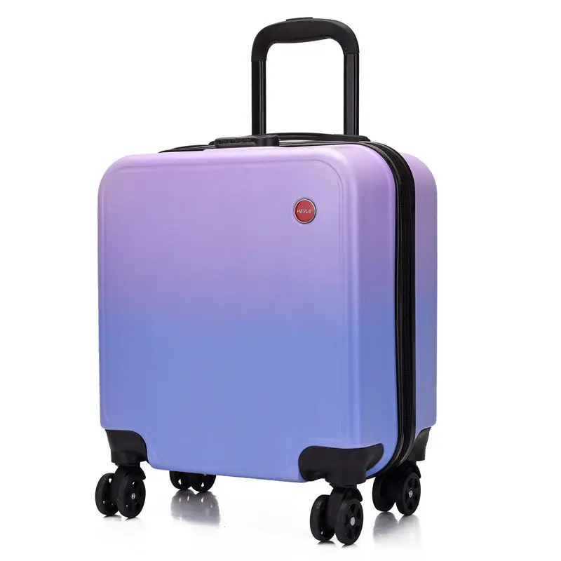New Gradual Color Fashion Travel Case 18 Inch Children'S Light School Travel Universal Wheel Trolley Case