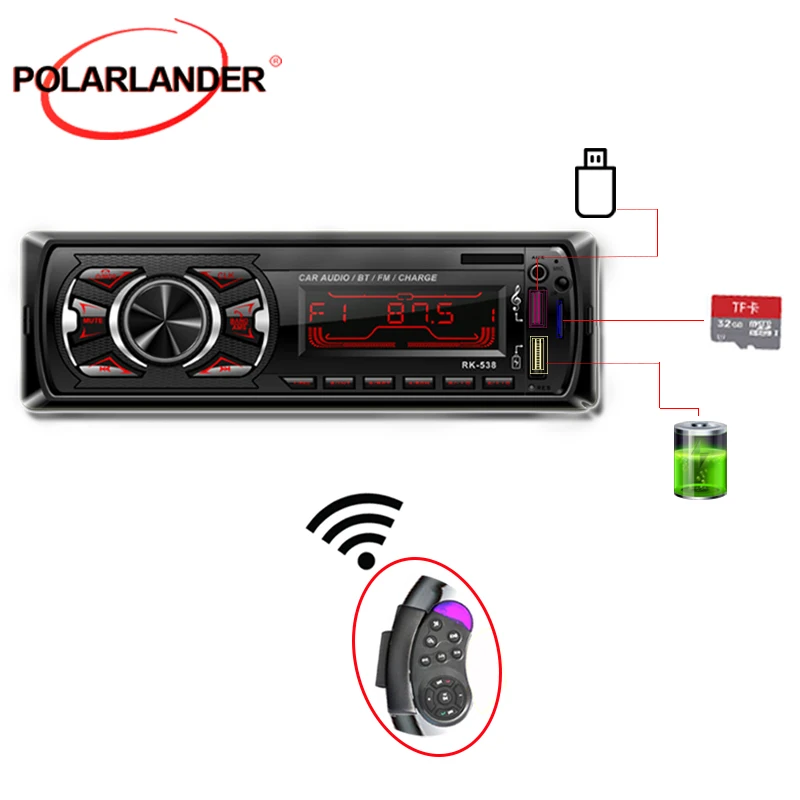 

Автомобильный mp3-плеер 1 Din, автомобильный радиоприемник, поддержка Bluetooth, управление рулевым колесом, карта громкой связи, FM, два USB, TF, 32 ГБ памяти