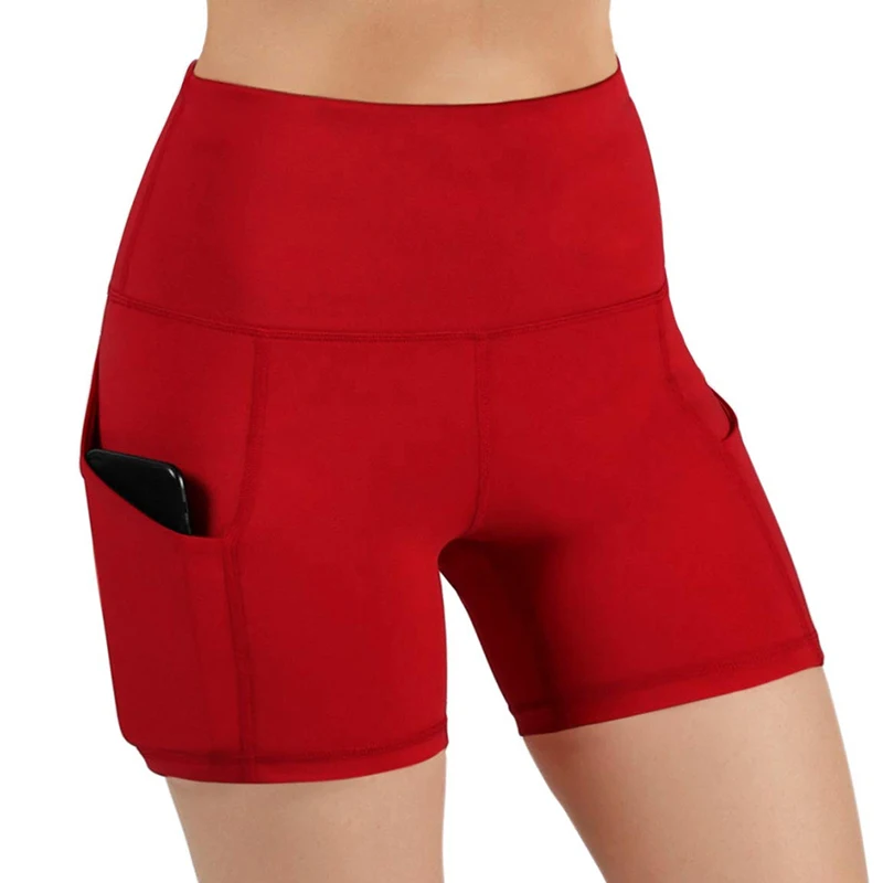 

GAOKE Women Fitness Legging Workout Push Up Leggings Women High Waist Seamless Vintage Black Activewear Pocket Short Leggings