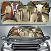 funny goat couple drive version car sunshade goat driving auto sunshade for goat lover funny farmer gift car windshield visor